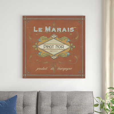 «Vintage Wine Labels II» par June Erica Vess, impression sur toile tendue