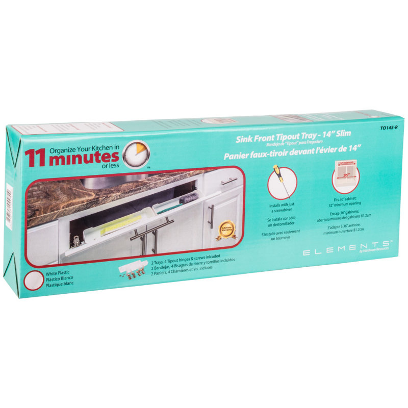 Plastic Tip Out Tray, 3" H x 14.81" W x 1.56" D