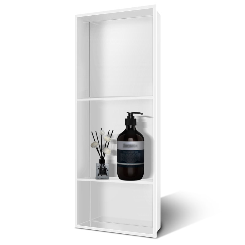 13 po X P 31 po H x 4 po D Niche de douche dans la salle de bain , Blanc