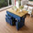 Kitchen Island With Drop Leaf, 2 Stools, Power Outlet, Storage Cabinet & Drawers, Rubber Wood Legs-232337204