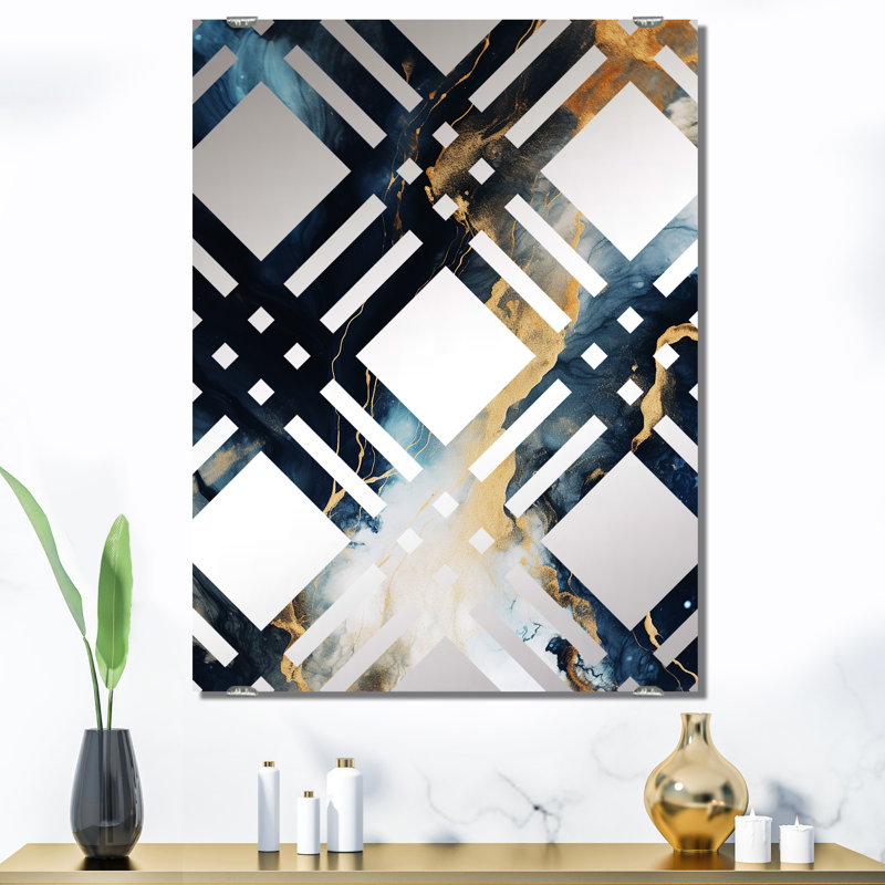 Alix - Abstract Marble Wall Mirror Large MIR137681, 40" x 30"