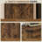 Vertical File Cabinet With 2 Drawers, Rustic Farmhouse Office Storage Cabinet For A4 & Letter Size Files, Rustic Brown With Black Metal Accents-254209565