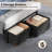 Twin Bed with 2 Drawers and Open Storage Headboard, Adjustable LED Light and Charging Station, No Box Spring Needed-289183715-289183714
