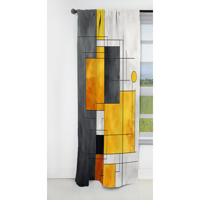 Demson - Abstract Geometric Blackout Curtain - 1 Panels
