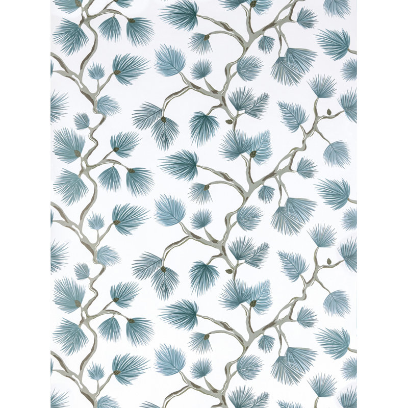 Pignoli Wallcovering, Teal