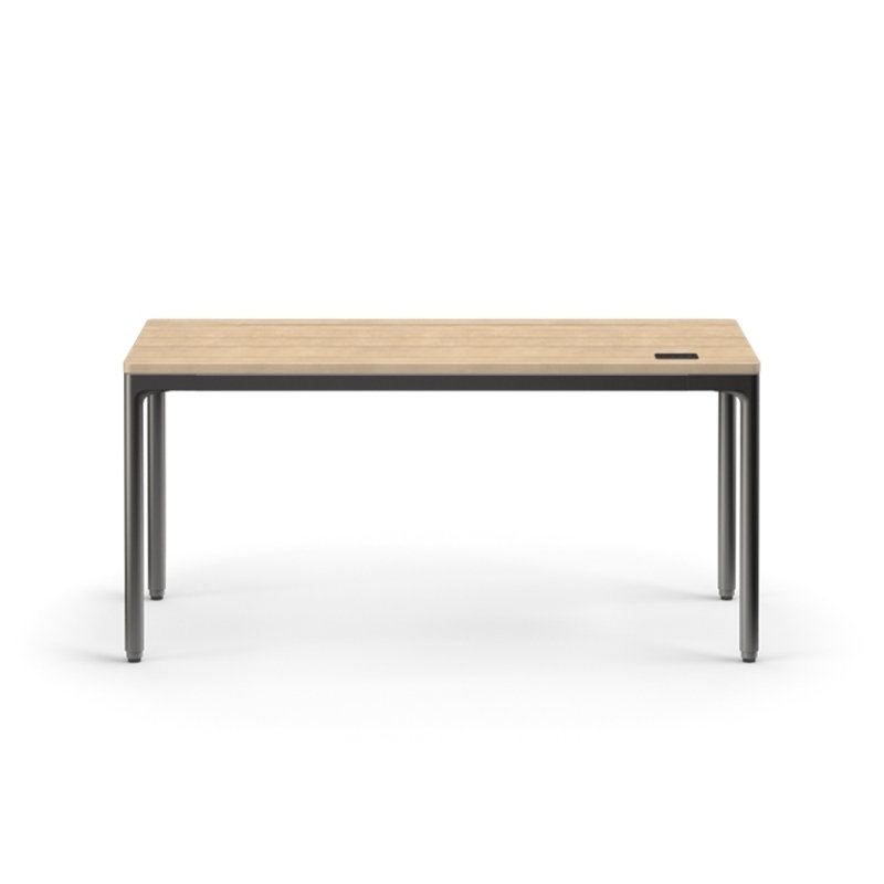 eFloat Quattro Executive Desk, 26.45" H x 58" W x 23" D, Gray/Gray