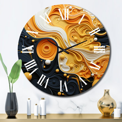Horloge murale en métal Kamini