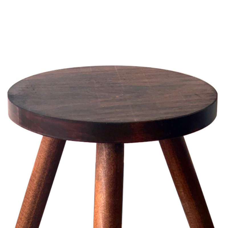 Table d'appoint moderne en bois franc massif fabriquée à la main, Acajou