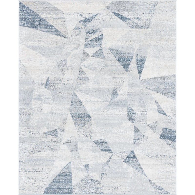  Tapis géométrique gris clair, Rectangle 8 pi x 10 pi