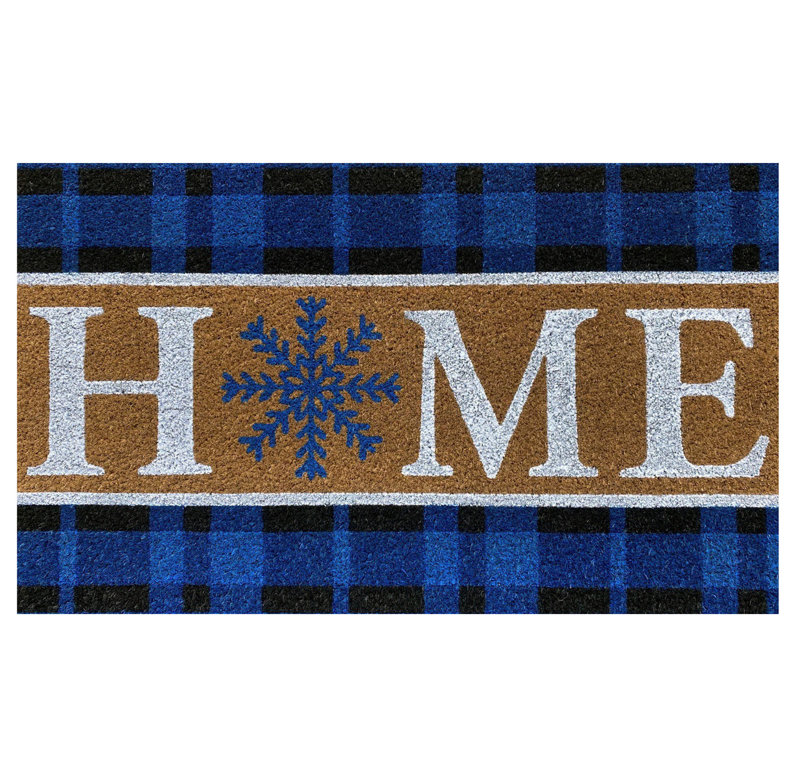 Snowflake Home Coir Doormat