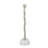 Abstract Aluminum Human Figurine on Marble Stand, Silver/White