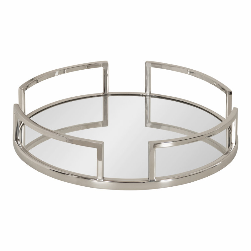 Antigo Metal Tray, Silver