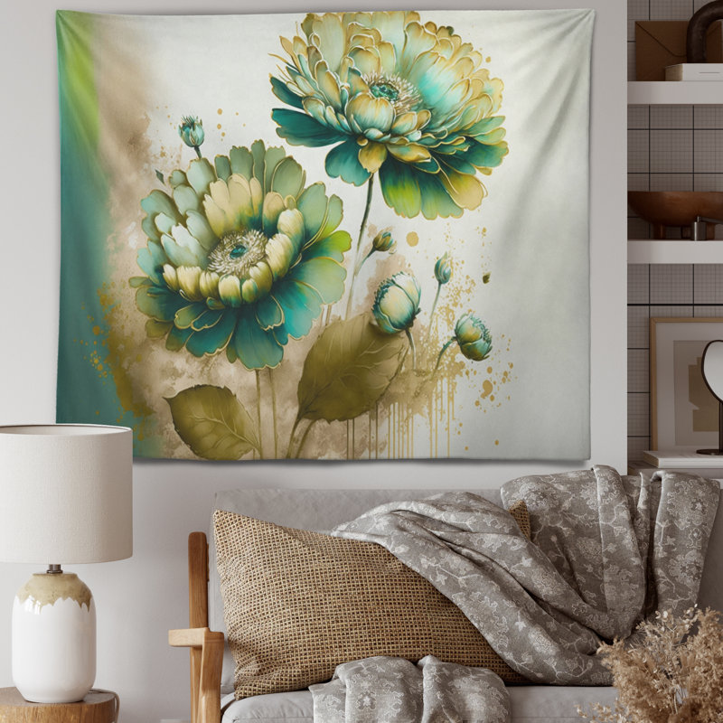 - Tapisserie murale florale et botanique, H 50 po x l 60 po