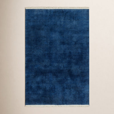 Clio Hand Loomed Wool Midnight Blue Rug