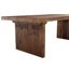 Table basse rectangulaire de style campagnard en bois massif de 119 cm (47 po), table basse rustique en forme de traîneau pour salon-1394398519