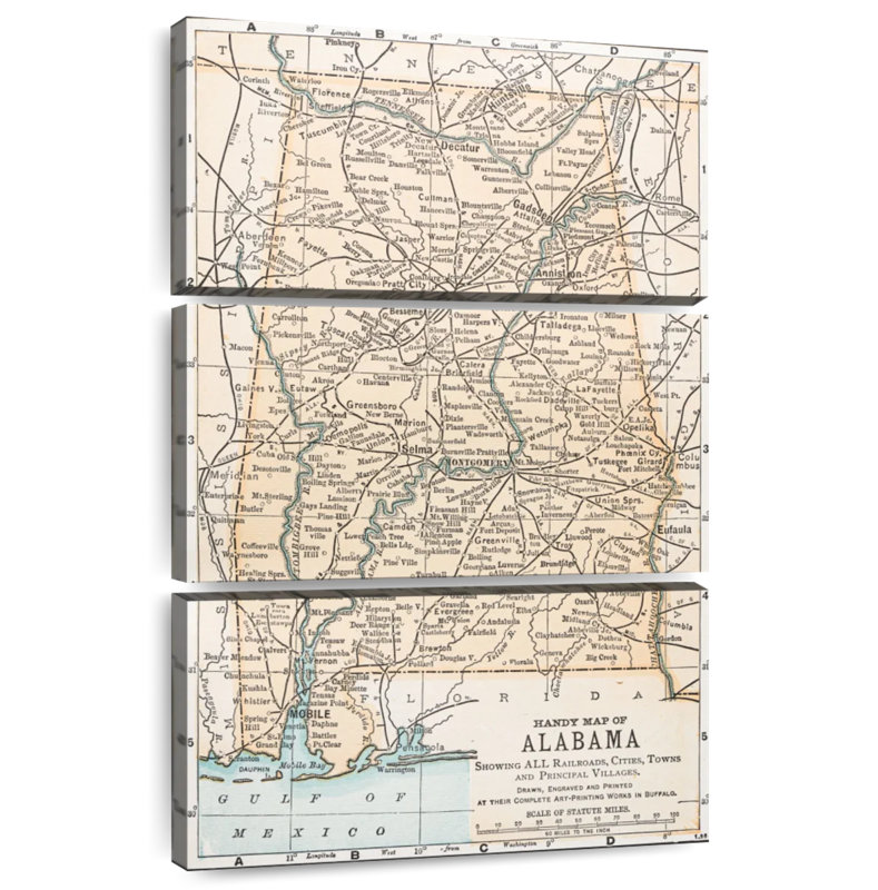 Aliaz, ancienne carte de l'Alabama