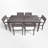 Ingimund 6 - Person Acacia Solid Wood Patio Dining Set Rectangular Table with Cushions Included-1617686511