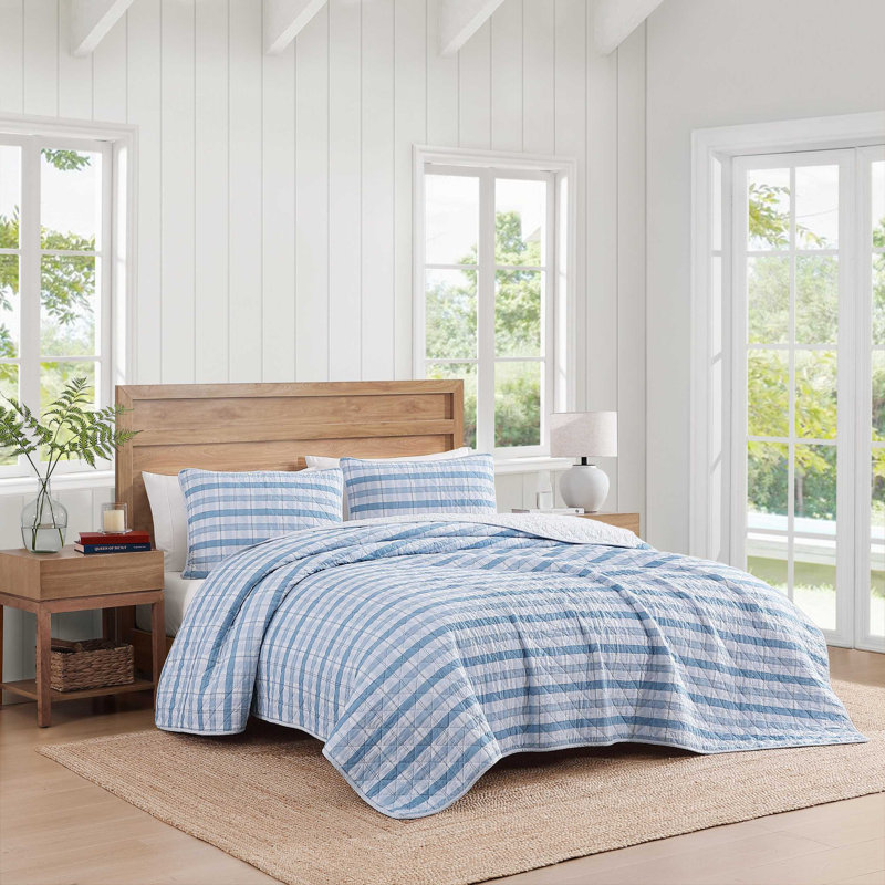 Ensemble de courtepointe Tommy Hilfiger, 3, Courtepointe pour grand lit + 2 taies décoratives