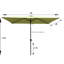 Parasol rectangulaire 9 pi x 6 pi, construction, terrasse de piscine rouille 6 pi x 9 pi