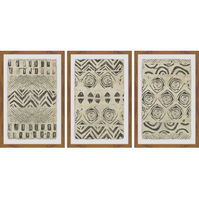 « boho lines triptyque »