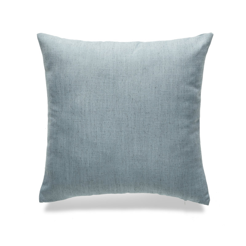 SEATTLE SOLID Linen Throw Pillow, 22" x 22", Marble Gray, Down Blend