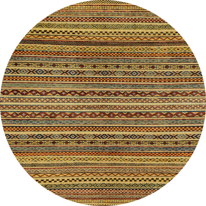 Abstract Indoor Rug, Round 4'