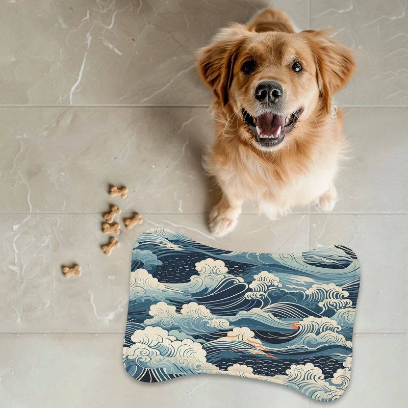 Majestic Oceans - Tapis d'alimentation en os 1 pièce