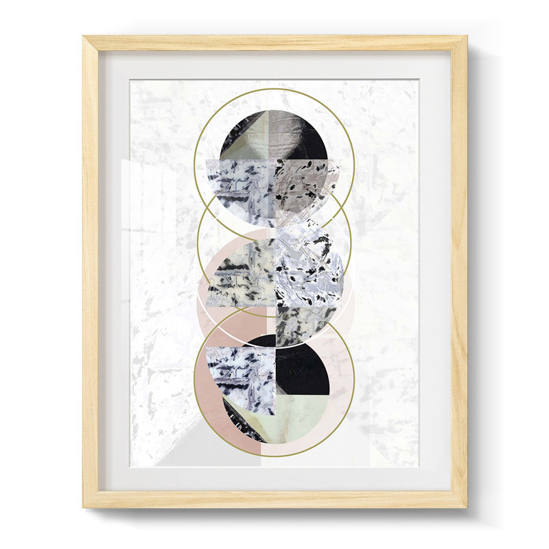 Inner Circles II - impression encadrée, Naturel, H 28,5 po x l 20,5 po