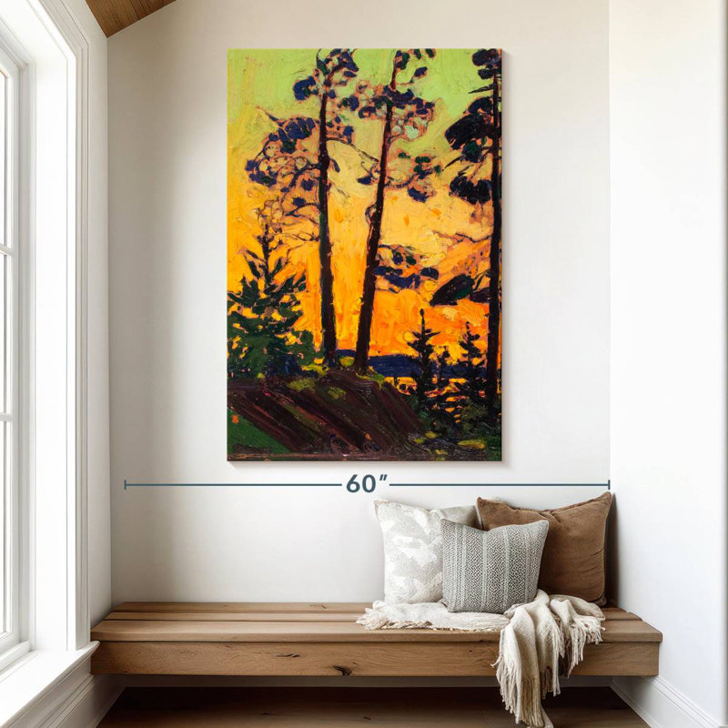 Harnek Pine Trees At Sunset, 51" H x 34" W