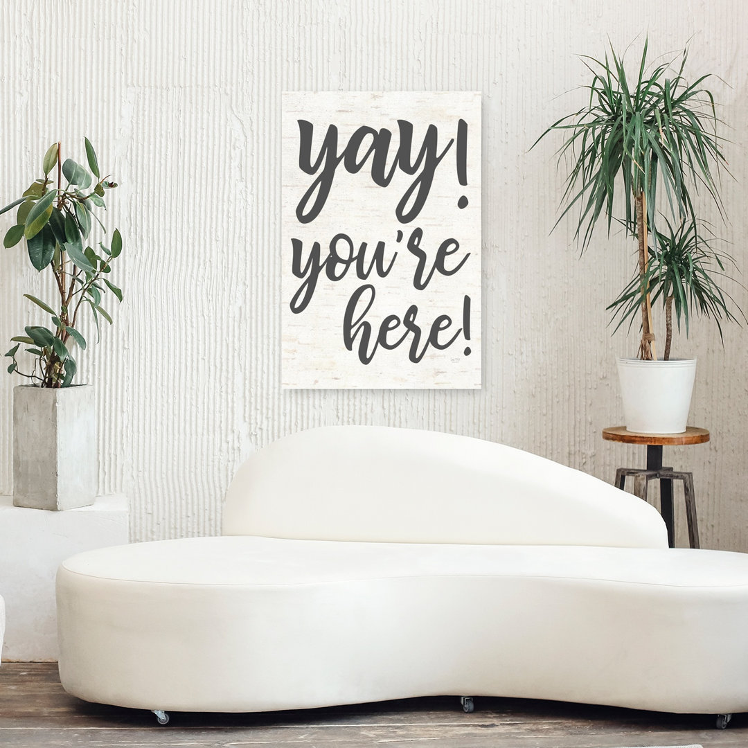 Yay You'Re Here Abstract Contemporary Wall Art Print