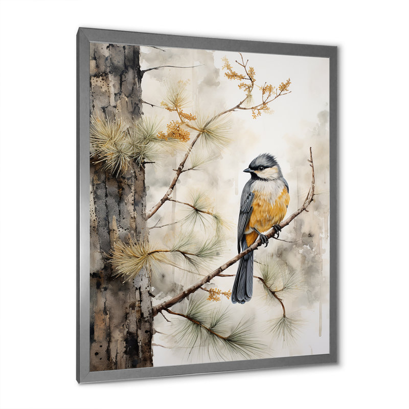 Forêt, gardiens du minimalisme I - animaux, impressions d'art mural, Cadre photo argenté, H 20 po x l 12 po x P 1 po