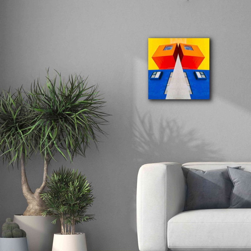 'Geo House' by Ata Alishahi, Giclee Canvas Wall Art, 18" H x 18" W x 0.75" D