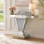 39.17'' Glass Top Console Table