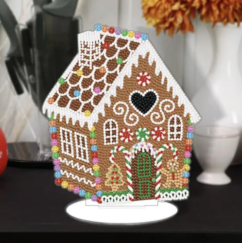 Gingerbread House Diamond Painting Kit 5D Christmas Decoration For Adults & Beginners