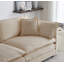 Repose-pieds en tissu chenille avec repose-pieds - compatible avec un canapé à deux / trois / quatre places, repose-pieds antidérapant pour canapé