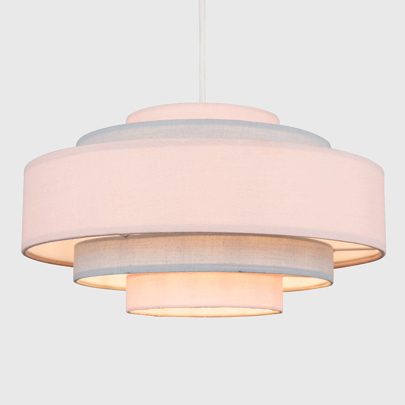 Hampshire 19.5cm H Cotton Drum Pendant Shade ( Clip On ), No Bulb