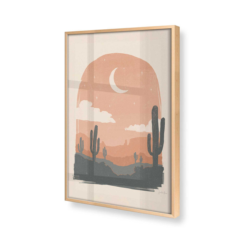 «Desert Moon Serenade», Érable brut encadré, H 21 po x l 17 po