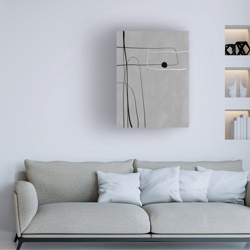 «Blackawhite38» par Elena Ristova - reproduction d'art sur toile tendue, H 19 po x l 14 po x P 2 po