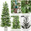 2 arbres topiaires en cèdre artificiel en pot, faux feuillage persistant résistant aux rayons UV pour la décoration intérieure / extérieure-1625293897