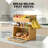 Bamboo Bread Box With Fruit Basket, 2-In-1 Kitchen Countertop Organize