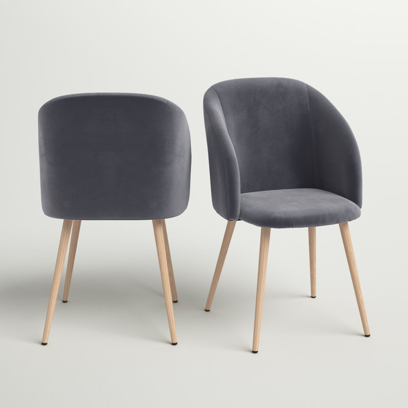 Atlas 50cm H Polyester Blend Upholstered Side Chair, Grey