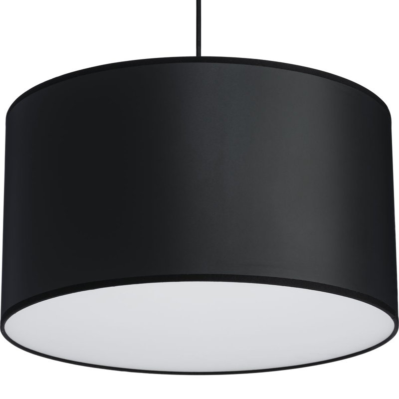 Luminaire suspendu cylindrique à 3 lumières, Noir