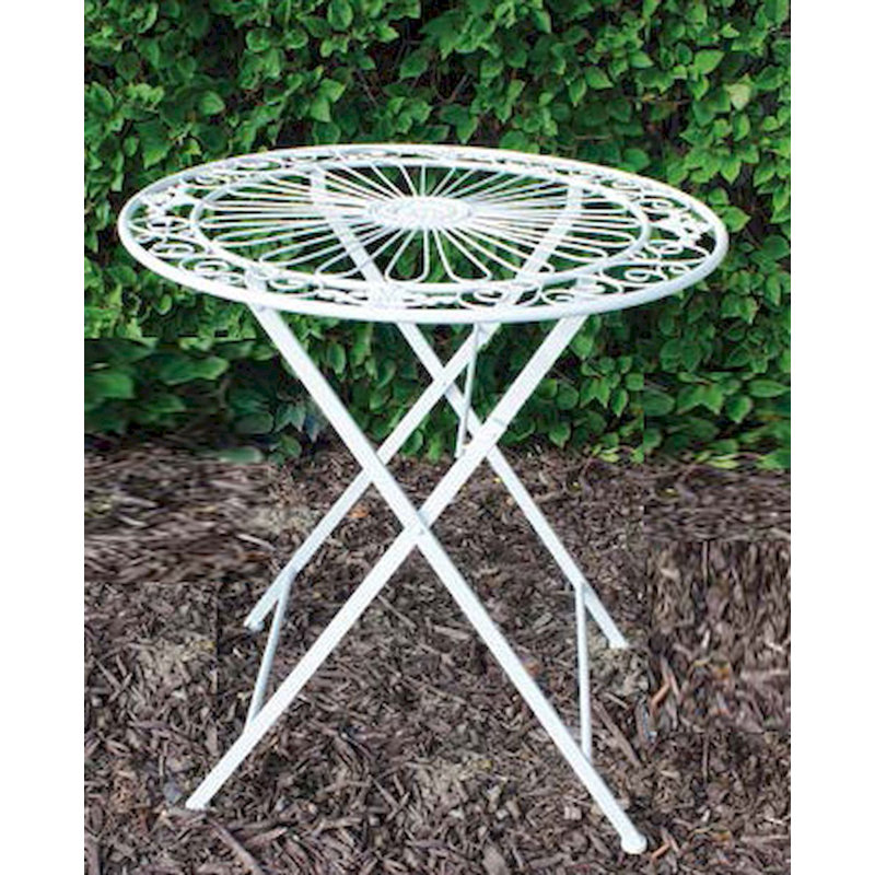 Table en métal Aiyana, Ivoire ivoire