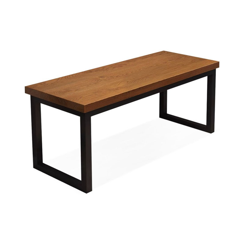 Bureau d'écriture rectangulaire en bois massif noyer, H 29,53 po x l 62,99 po x P 27,56 po