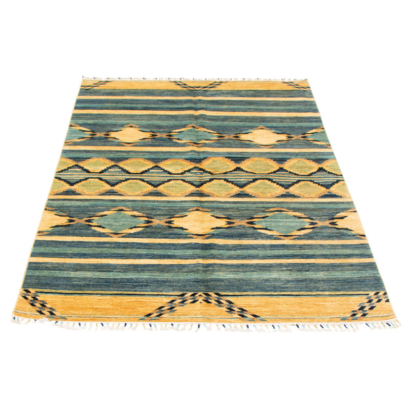 Tapis transitionnel bleu foncé 18 de 20 de 5 pi 10 po x 8 pi 5 po