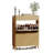 Fluted Shoe Storage Cabinet With 2 Flip Drawers & Top Drawer, 31.5"w Narrow Hidden Shoe Rack Cabinet-123031011