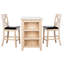 Donegal 2 - Person Solid Wood Solid Wood Top Four Leg Dining Set-46772530
