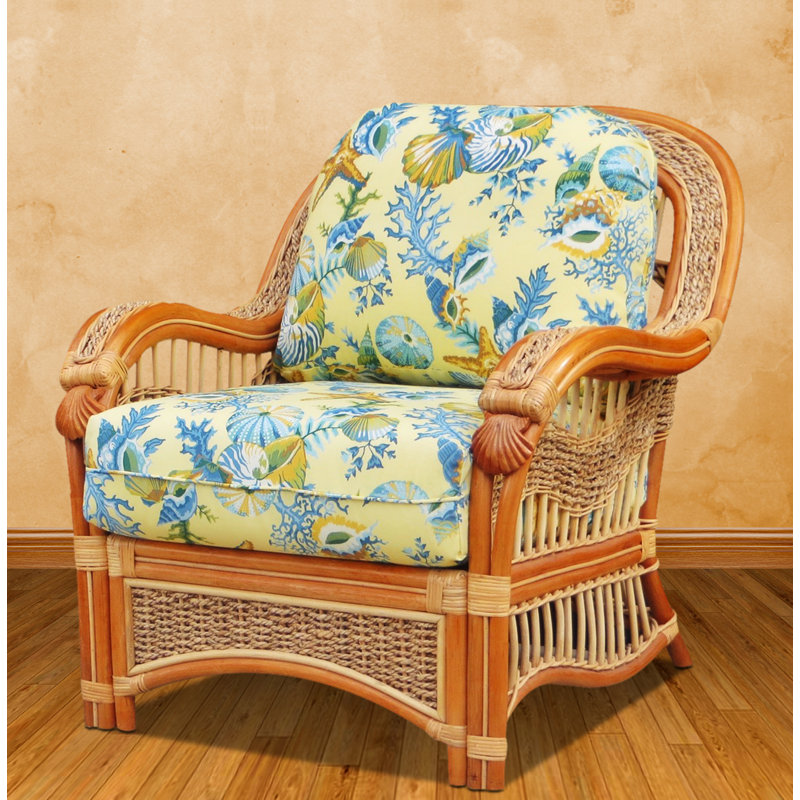 Fauteuil en polyester de 35 po de largeur Mccullers, Crème au beurre fresco