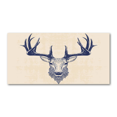 Deer Head - Wrapped Canvas Print
