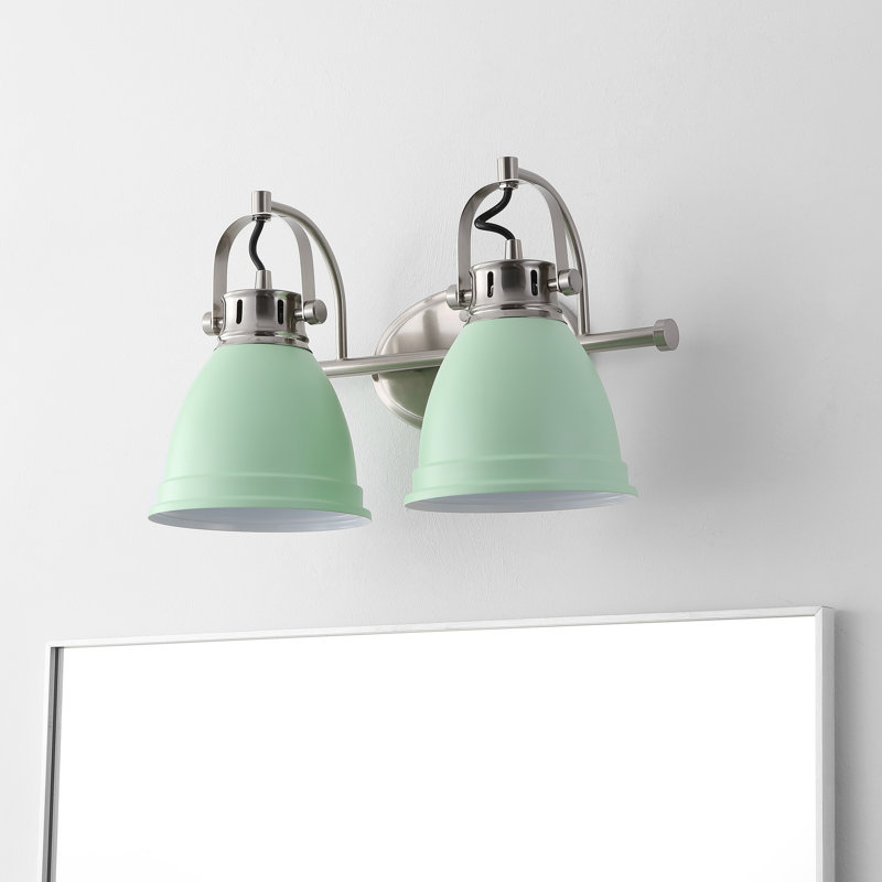  Éclairage pour meuble-lavabo Lejuan, Nickel, Vert menthe, 2